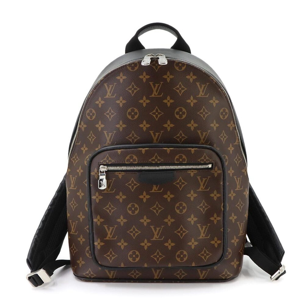 Louis Vuitton Monogram Macassar Josh NV Backpack (Brown/Black, M45349, RFID)